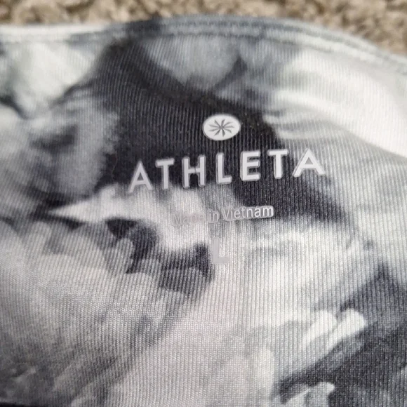 Athleta Black and White Floral Leggings - Picture 2 of 6